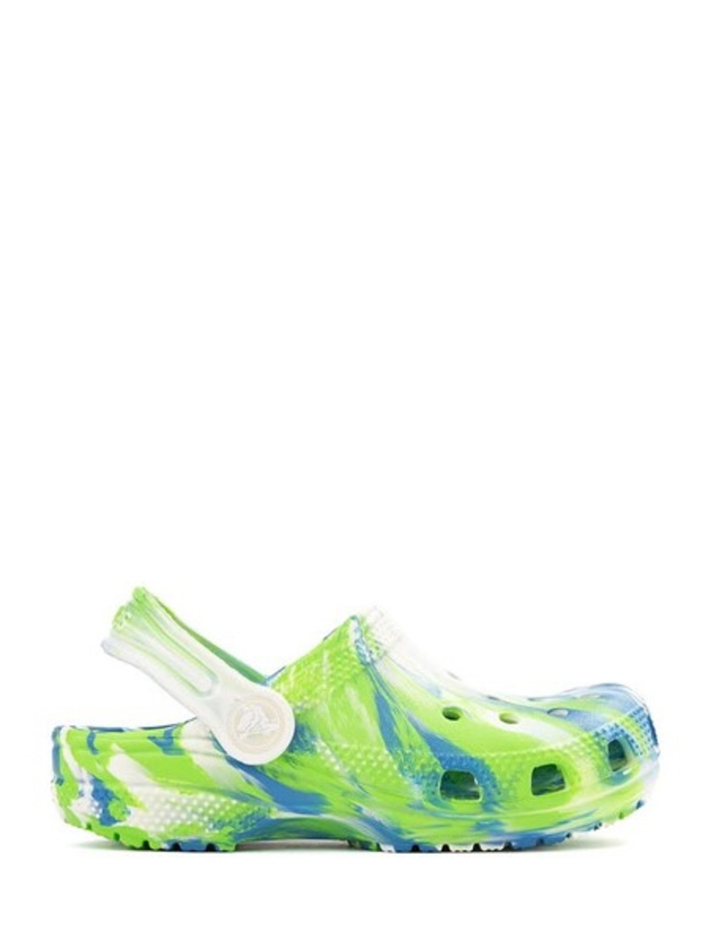 Crocs Glow-In-The-Dark Marbled Clog Baby Toddler in Prep Blue Multicolor Size C7